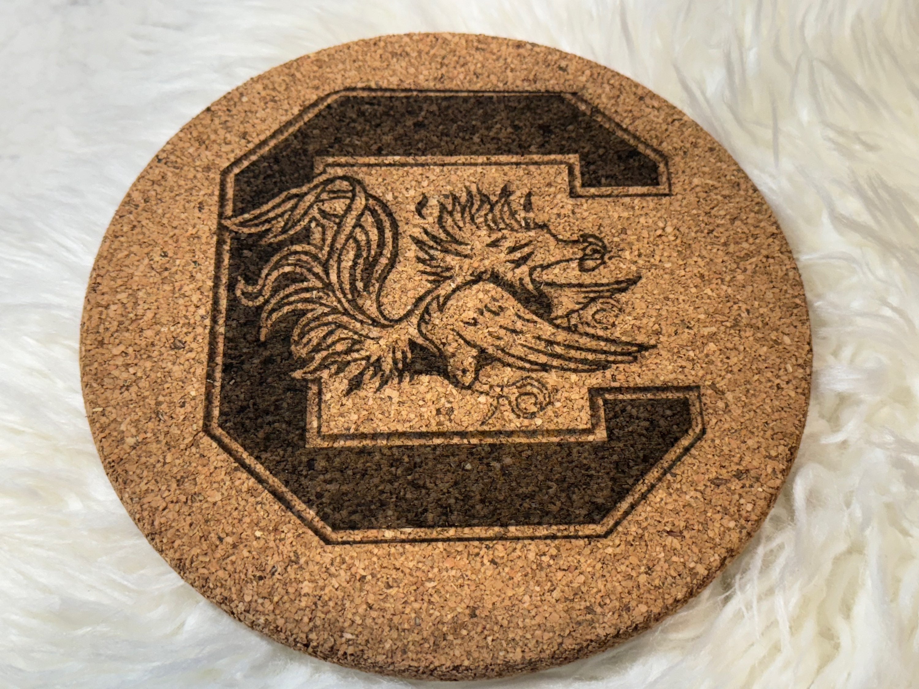 Custom Engraved 7” Cork Trivet image 0