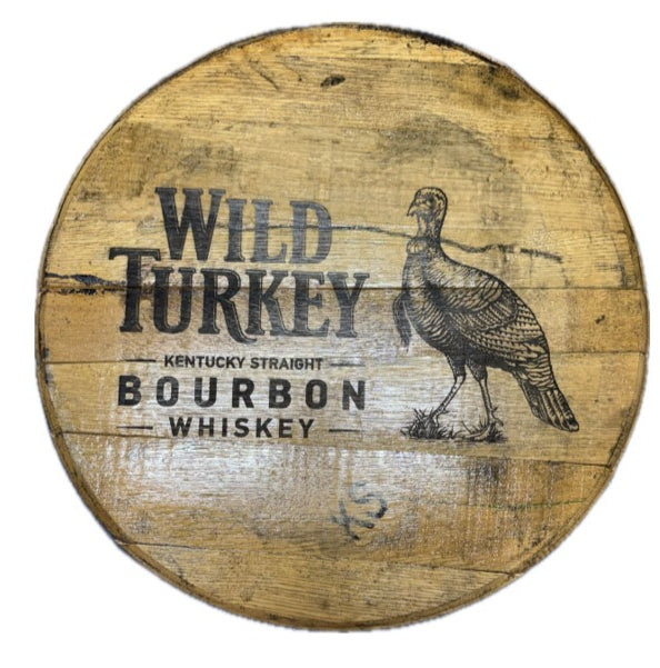 Wild Turkey Reclaimed Bourbon Barrel Head 22" x22" image 0