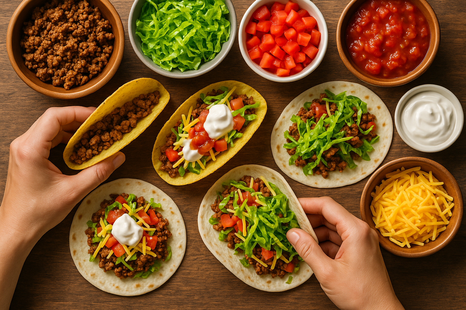 Create Tacos being built